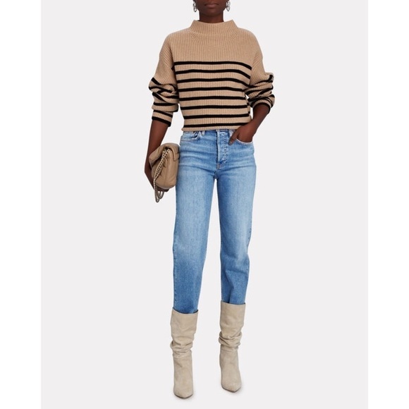 RE/DONE Classic Faded Blue Slim Leg 70s High-Rise Stove Pipe Jeans NWT Size 26 - Picture 5 of 12